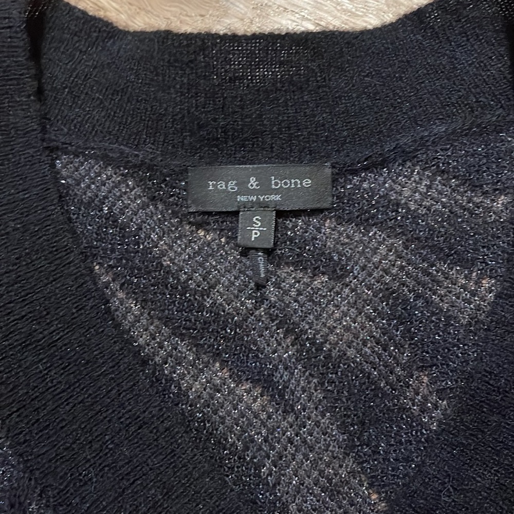 rag & bone Black V Neck Sweater